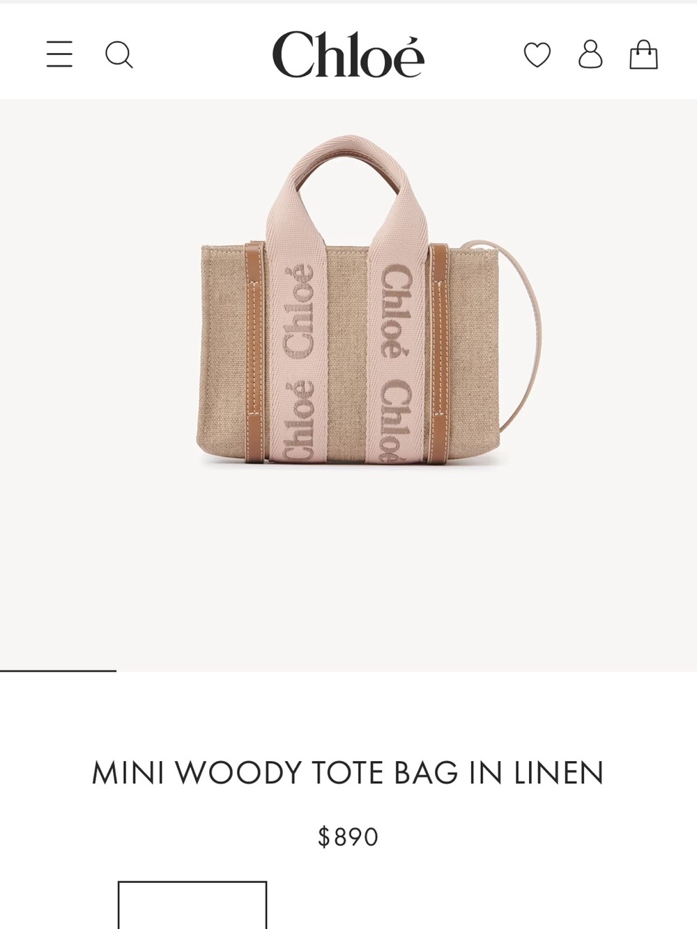 Chloe Mini Woody Tote Boyish Brown Beige - Picture 15 of 16